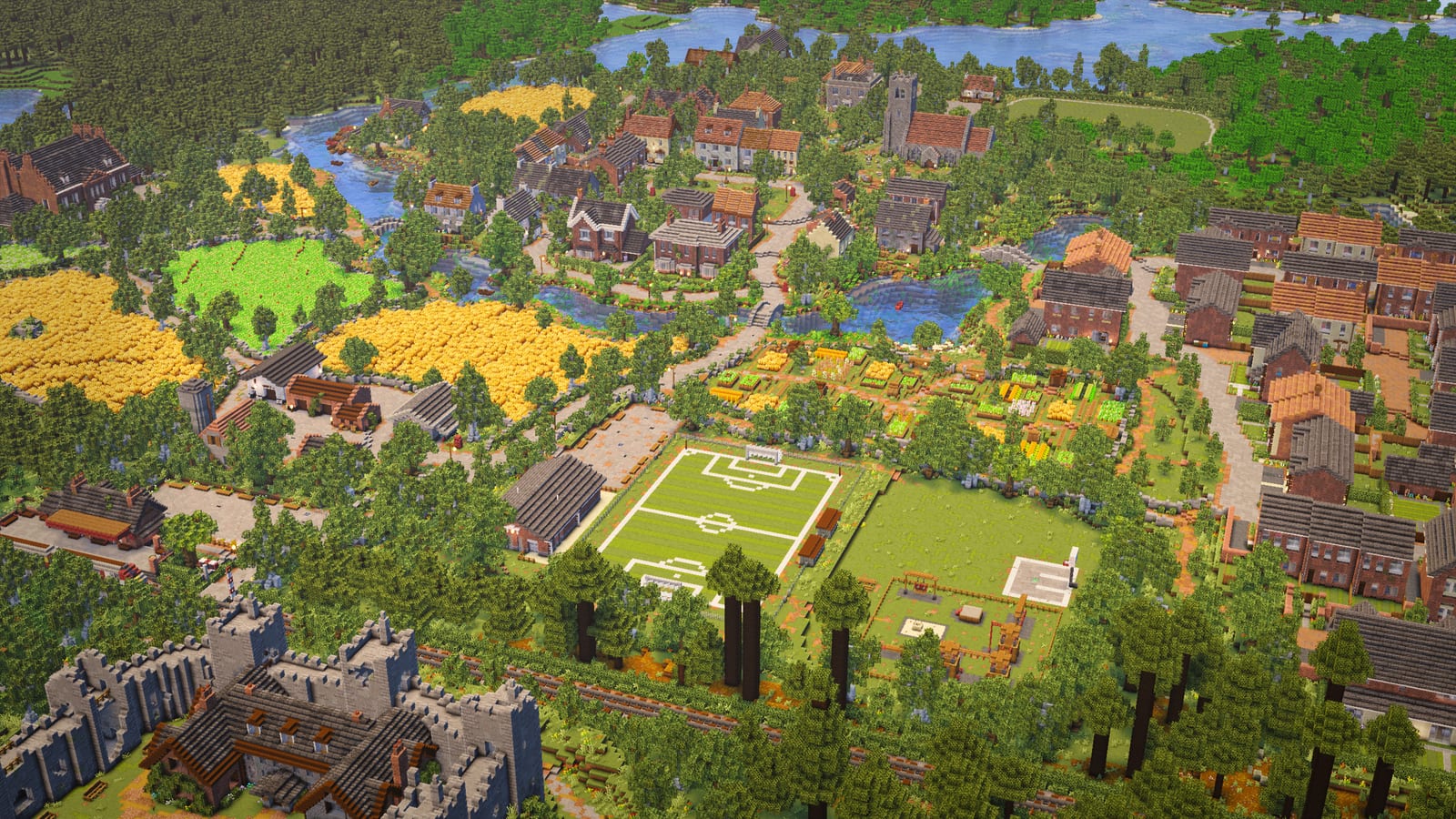 The British Village from above